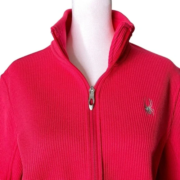 Spyder Core Sweater Jacket Full Zip Fleece Lined Raspberry (Size XL) - Picture 2 of 14